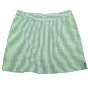 Vineyard Vines Green & White Striped Mini Skort Crinkle Preppy Spring Summer 6